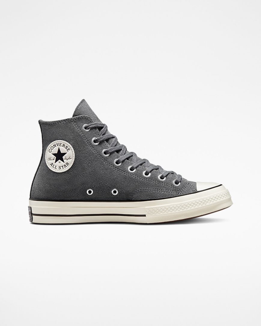 Tenis Converse Chuck 70 Camurça Cano Alto Masculino Cinzentas Pretas | PT J08P075